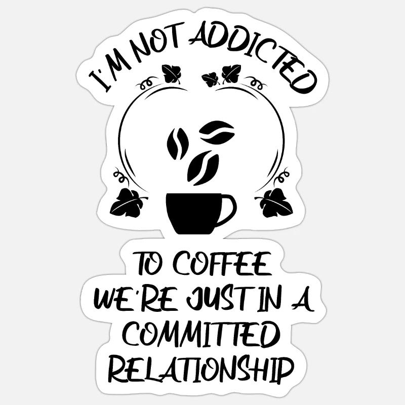 Kaffee Espresso Käffchen - Sticker Größe S (10 x 10 cm) - Mattweiß