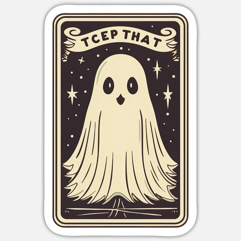 Tarot Karte Geist - Sticker Größe S (10 x 10 cm) - Mattweiß