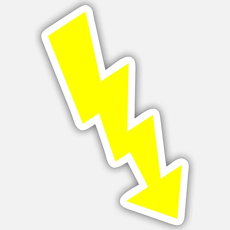 éclair Sticker taille S (10 x 10 cm)
