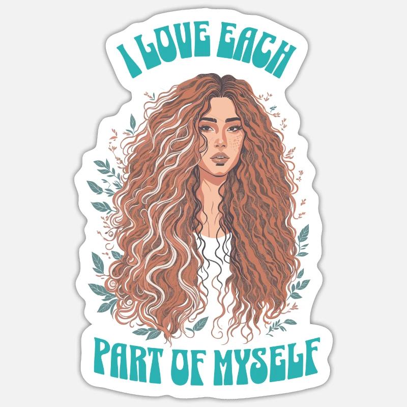 self-acceptance - Sticker size S (10 x 10 cm) - white matte