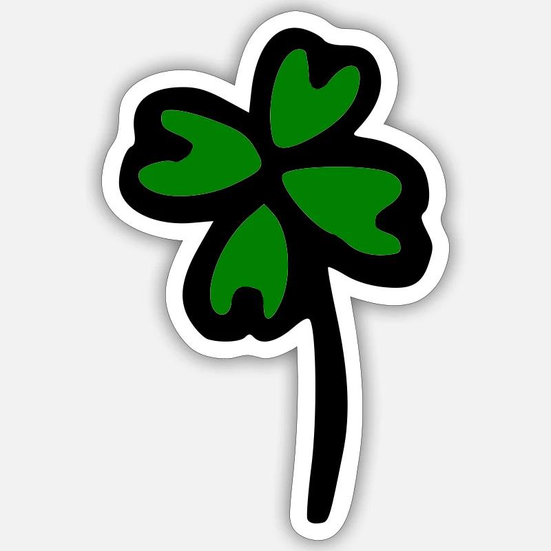 Cloverleaf - Sticker size S (10 x 10 cm) - white matte