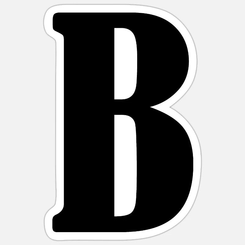 B - Sticker Größe S (10 x 10 cm) - Mattweiß