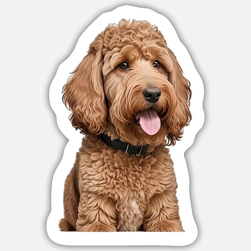 Poodle - Sticker size S (10 x 10 cm) - white matte
