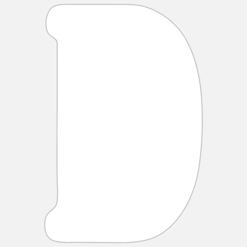 D - Sticker taille S (10 x 10 cm) - blanc mat