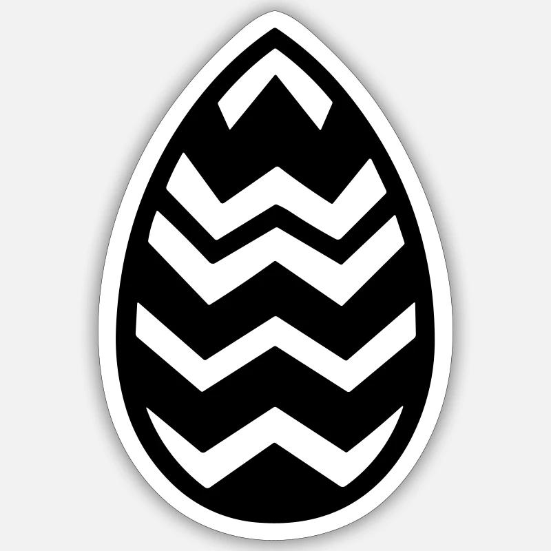 Easter eggs - Sticker size S (10 x 10 cm) - white matte