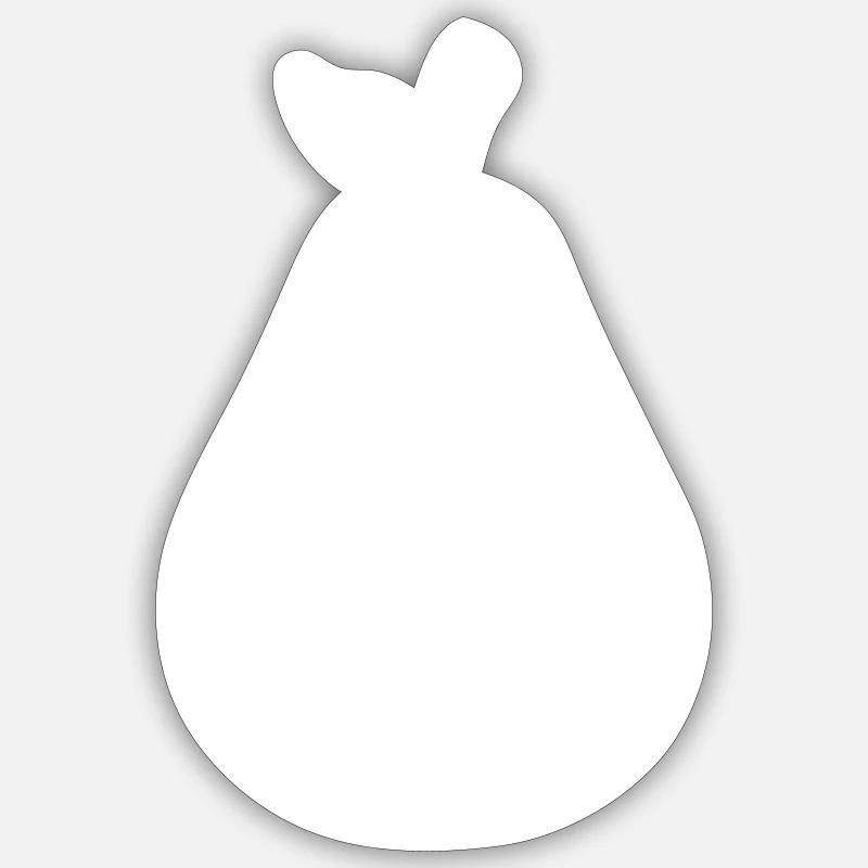 Pear - Sticker size S (10 x 10 cm) - white matte