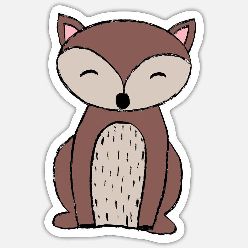Fox - Sticker size S (10 x 10 cm) - white matte