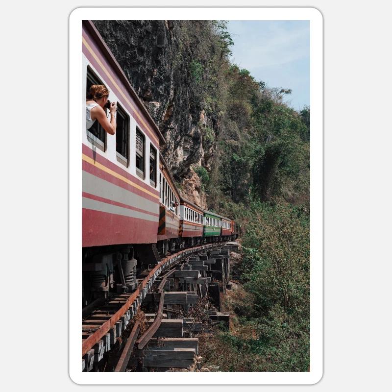 Train - Sticker size S (10 x 10 cm) - white matte