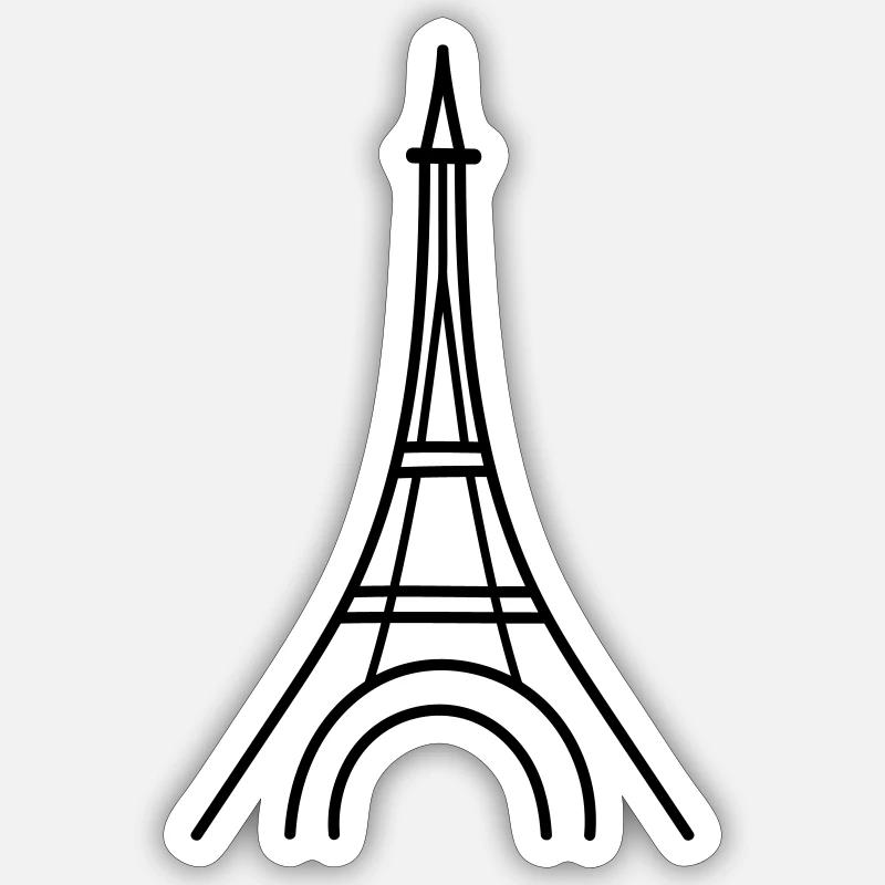 Paris - Sticker Größe S (10 x 10 cm) - Mattweiß