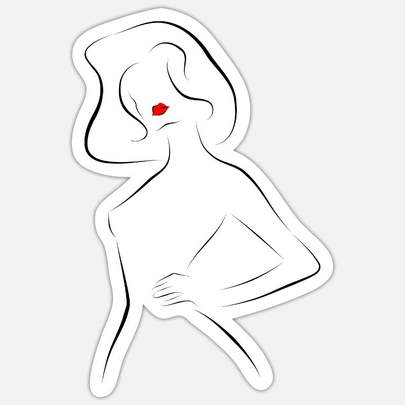 Fille de mode Sticker taille S (10 x 10 cm)