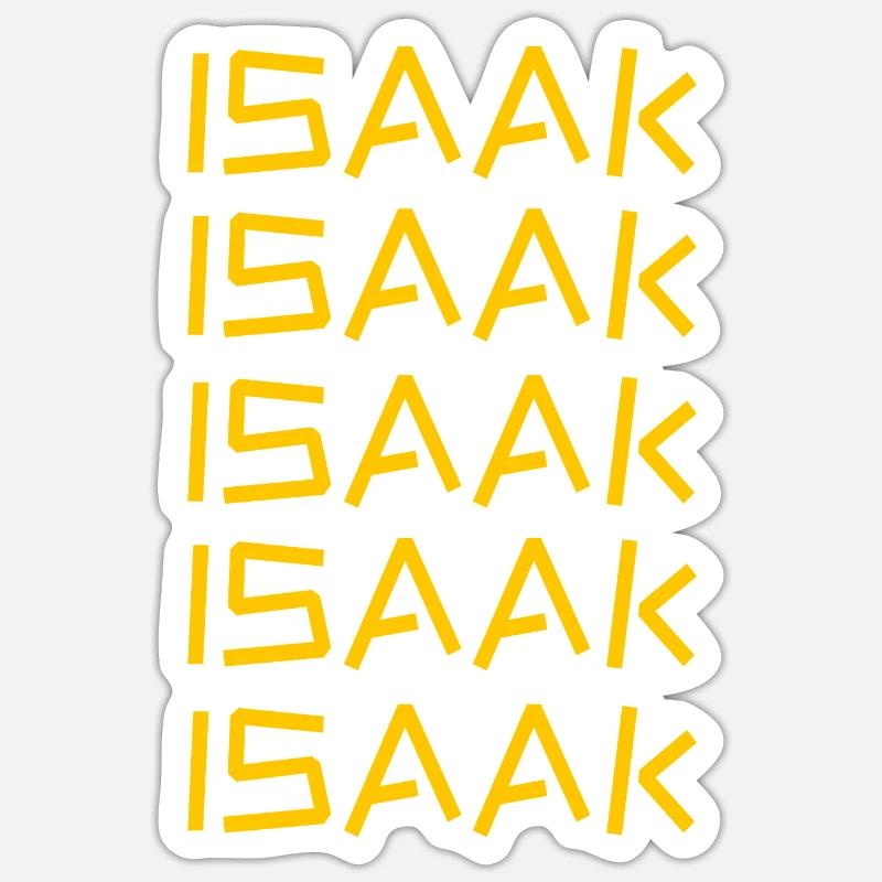 Isaac - Sticker size S (10 x 10 cm) - white matte