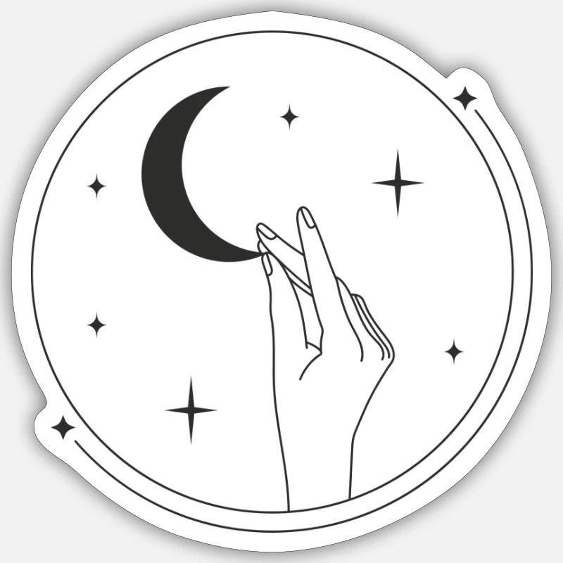 Vers les étoiles - Sticker taille S (10 x 10 cm) - blanc mat