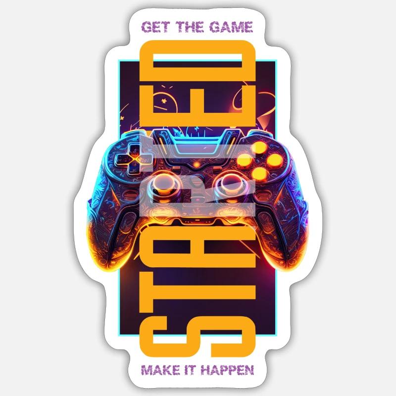 Get the game started Sticker size S (10 x 10 cm)