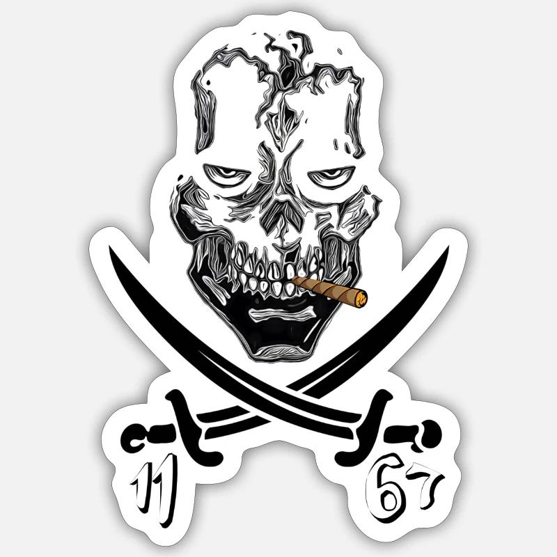 1167 - Sticker taille S (10 x 10 cm) - blanc mat