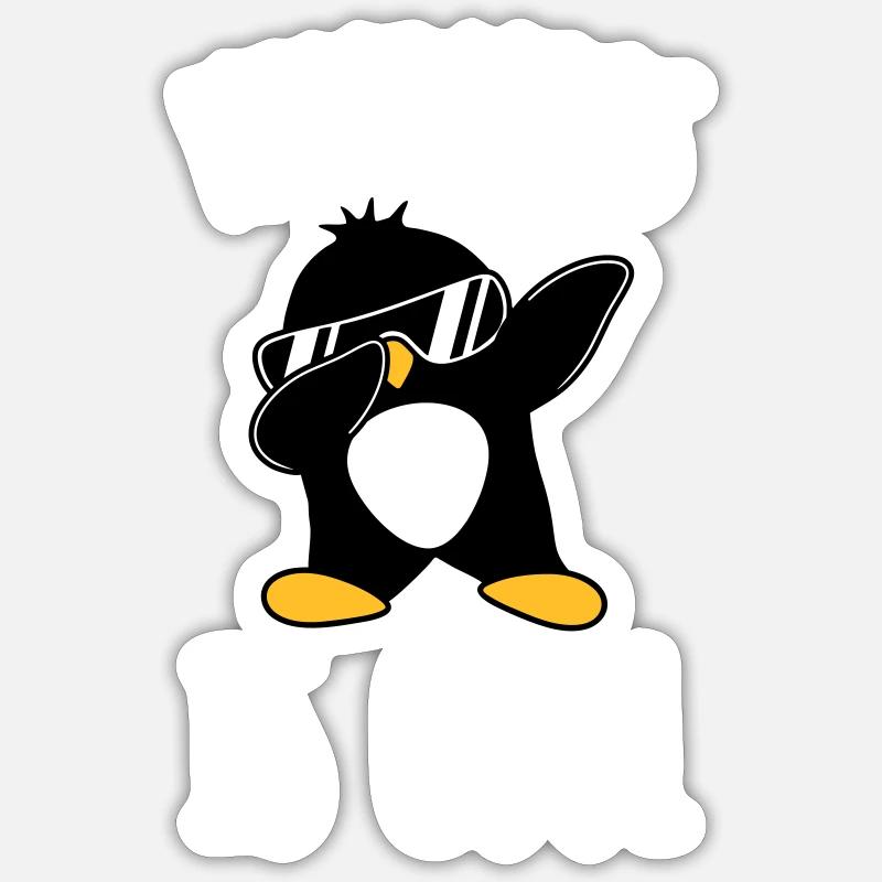 Kindness Is Cool Dabbing Dab Dance Geste Pinguin Sticker Größe S (10 x 10 cm)