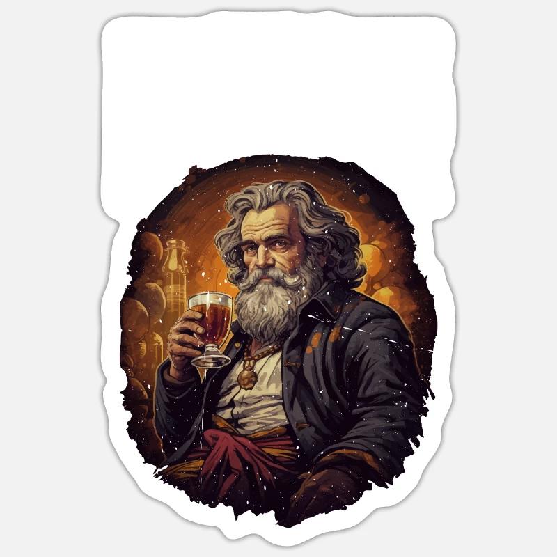 Piss Drinker 40 - Sticker Größe S (10 x 10 cm) - Mattweiß