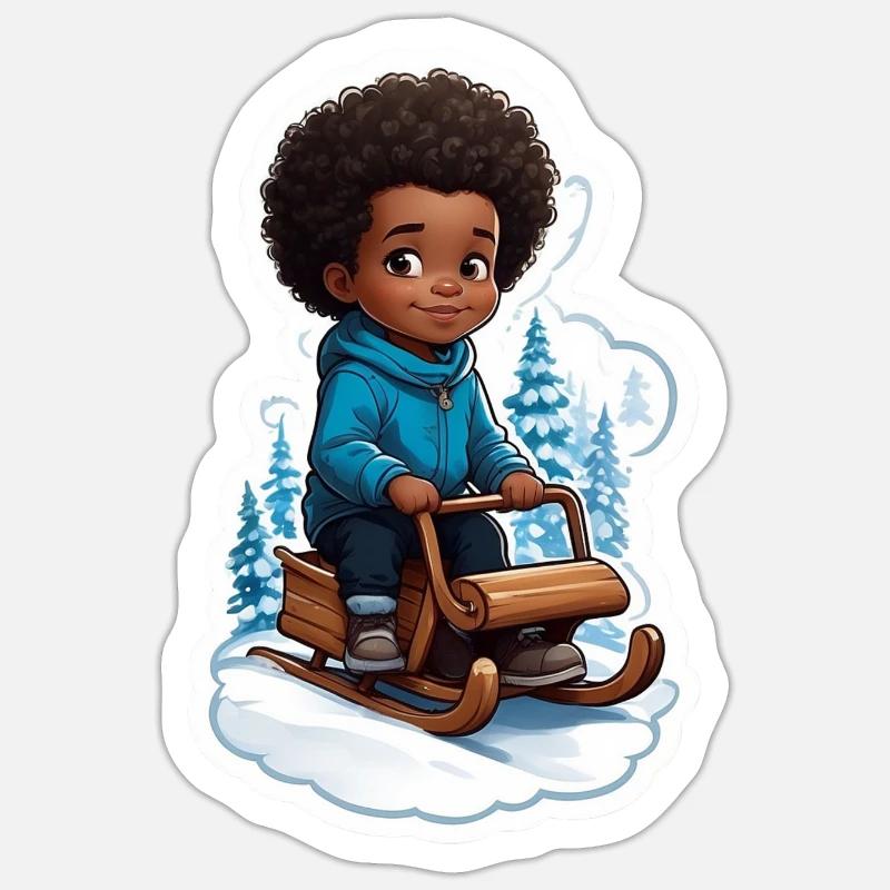 Weihnachtsgeschenk Idee Winterwunderland Sticker Größe S (10 x 10 cm)