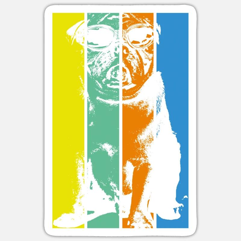 Cooler Maps mit Sonnenbrille Sticker Größe S (10 x 10 cm)