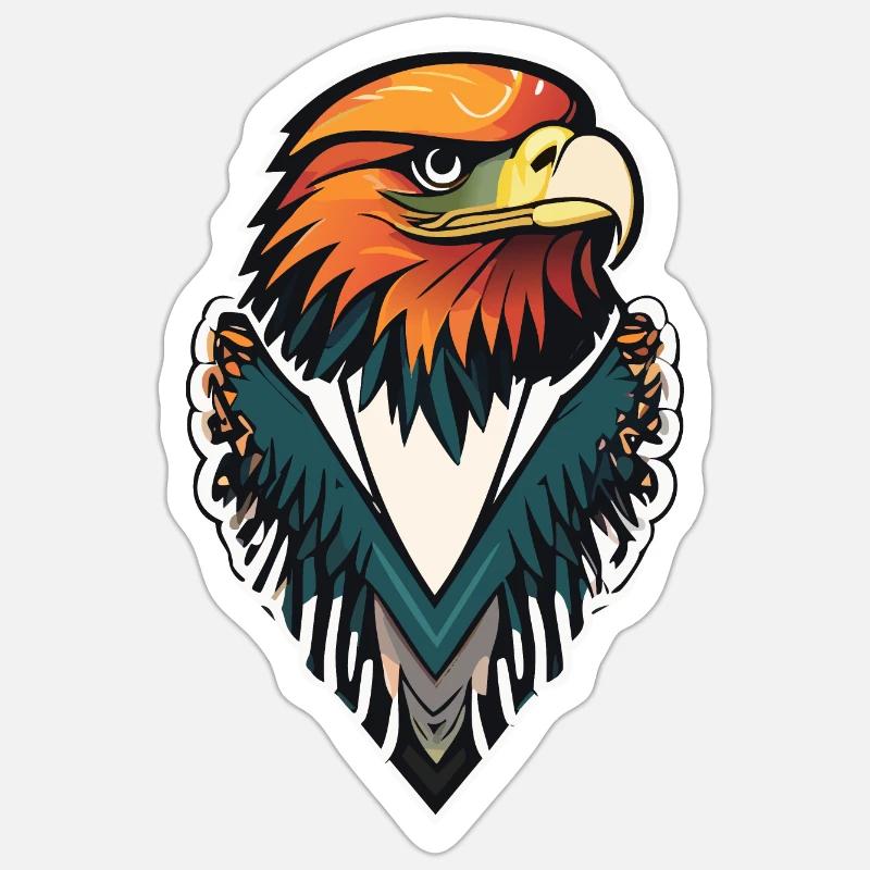 Adler - Sticker Größe S (10 x 10 cm) - Mattweiß