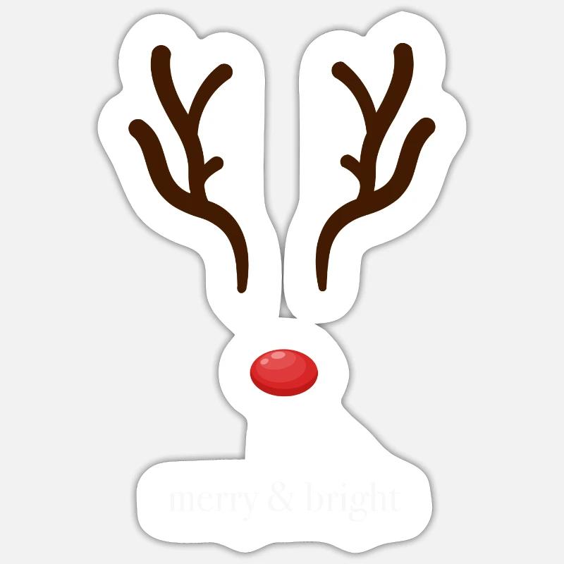 Merry & Bright - Sticker size S (10 x 10 cm) - white matte