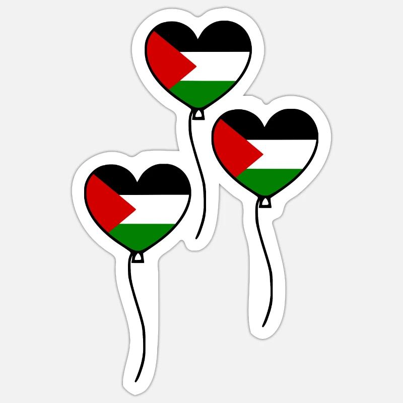 Palestina - Sticker formato S (10 x 10 cm) - bianco opaco