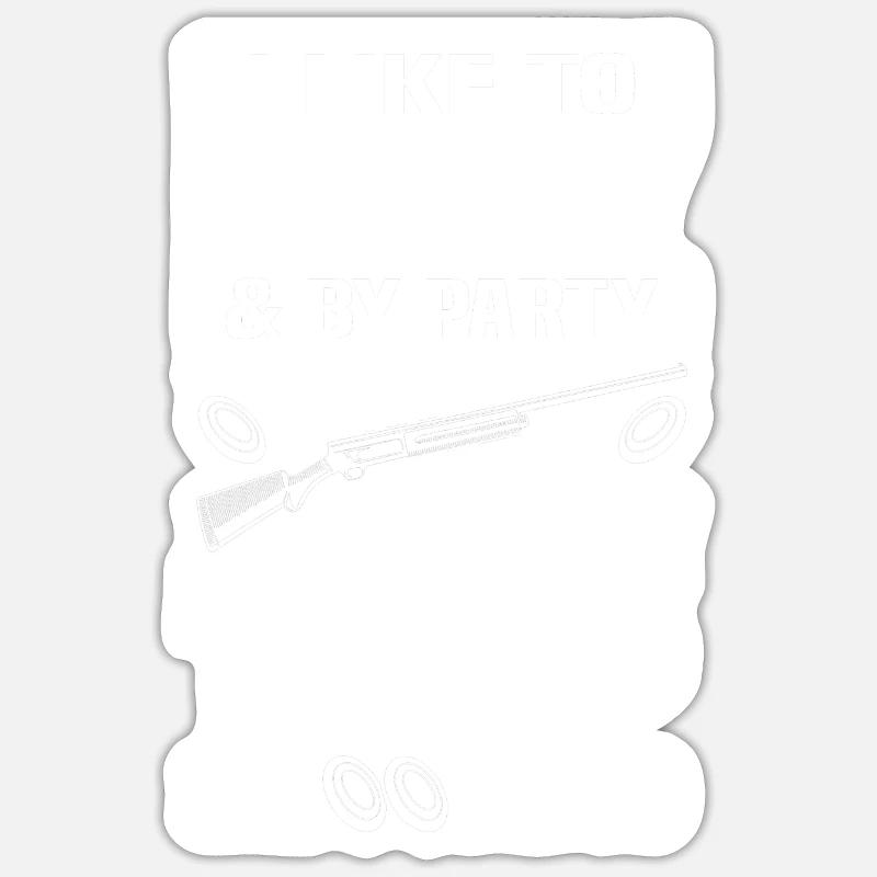 Fallenschießen - Sticker Größe S (10 x 10 cm) - Mattweiß