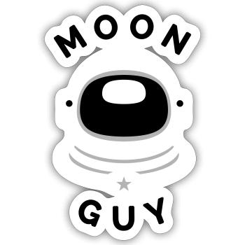 Moon Guy 1 (couleur changeante) - Sticker taille S (10 x 10 cm) - blanc mat - Devant