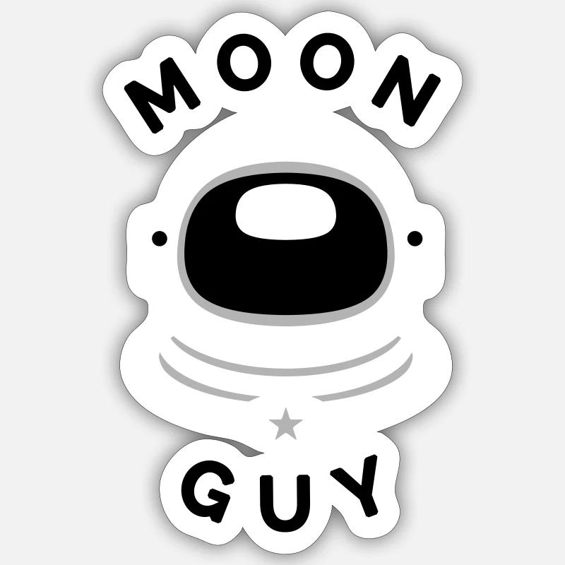 Moon Guy 1 (Color Changeable) Sticker size S (10 x 10 cm)