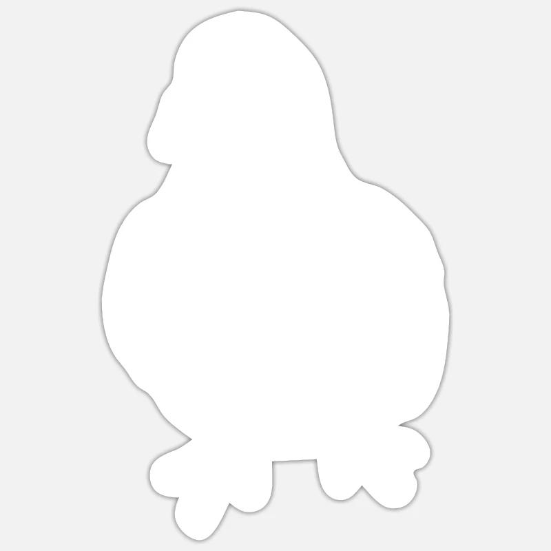 Vogel weiß - Sticker Größe S (10 x 10 cm) - Mattweiß