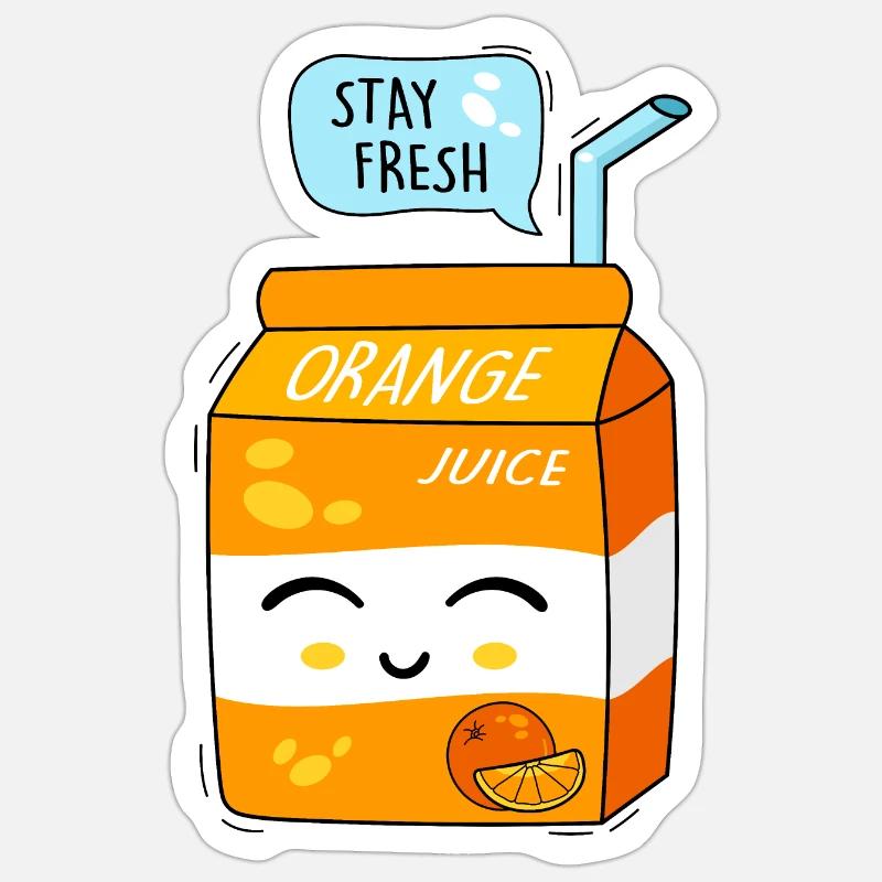 Saft und Glück - Sticker Größe S (10 x 10 cm) - Mattweiß