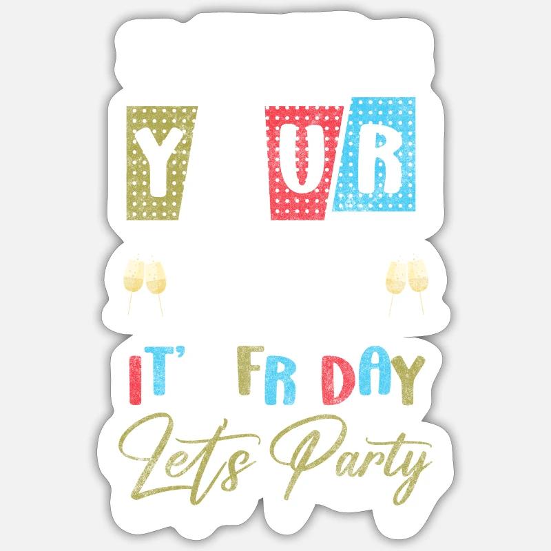 Célébration Anniversaire Bière Célébration - Sticker taille S (10 x 10 cm) - blanc mat