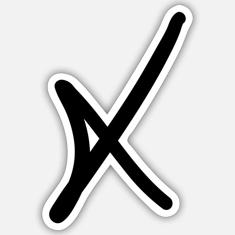 XEONEDIA - Monogramm - Sticker Größe S (10 x 10 cm) - Mattweiß