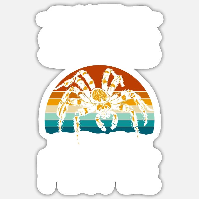 Spinne Krabbeln Tarantel Biss Sticker Größe S (10 x 10 cm)