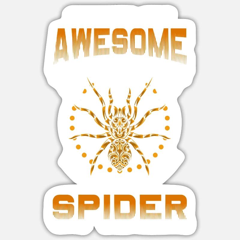 Spiderweb Animal Tarantula Eight Eyes - Sticker size S (10 x 10 cm) - white matte
