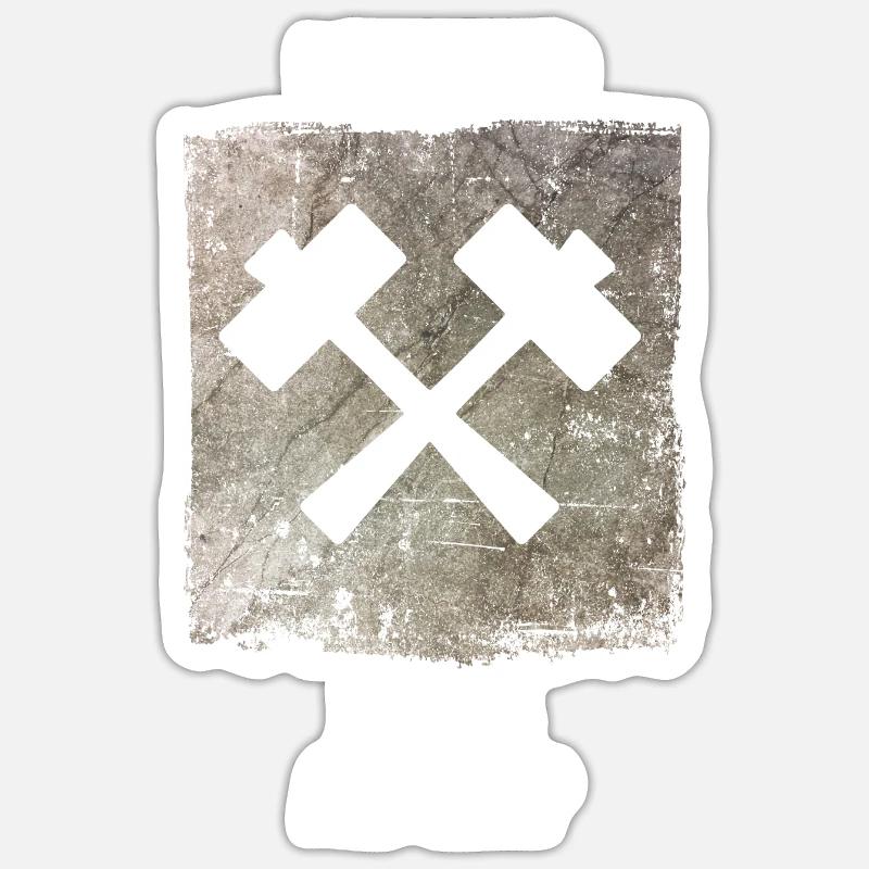 Steinmetz Steinbildhauer Spruch - Sticker Größe S (10 x 10 cm) - Mattweiß