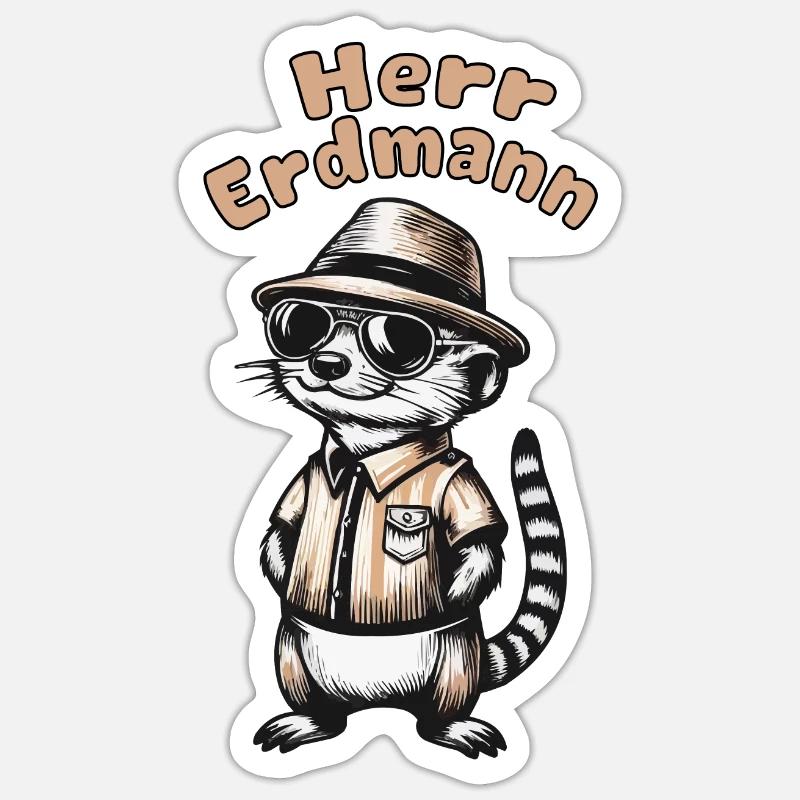 Herr Erdmann Sticker Größe S (10 x 10 cm)