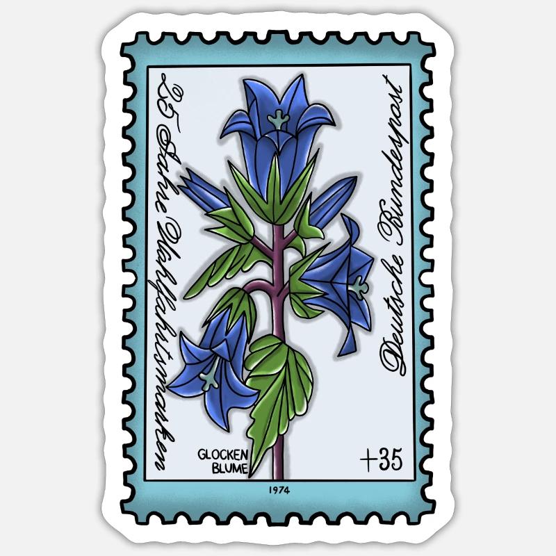 Bellflower - Sticker size S (10 x 10 cm) - white matte