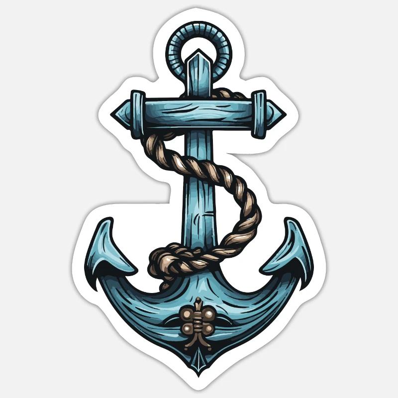 Port d’ancrage - Sticker taille S (10 x 10 cm) - blanc mat