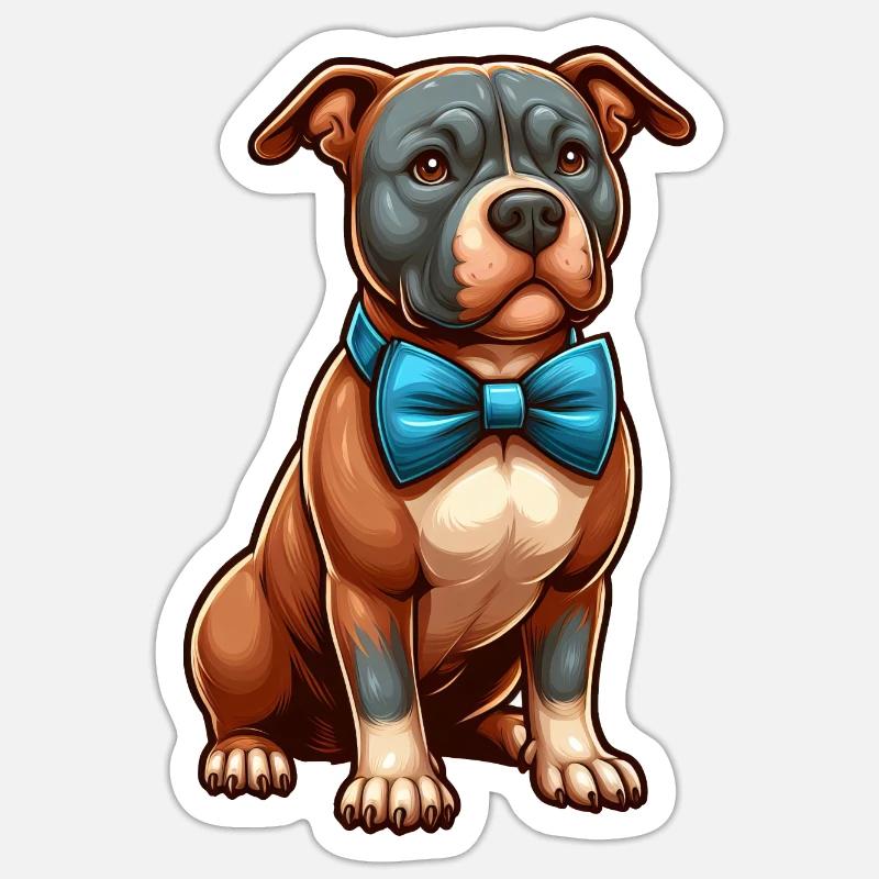 Pitbull le mignon Sticker taille S (10 x 10 cm)