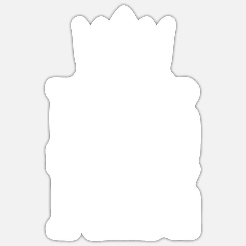 Roi du ping - Sticker taille S (10 x 10 cm) - blanc mat