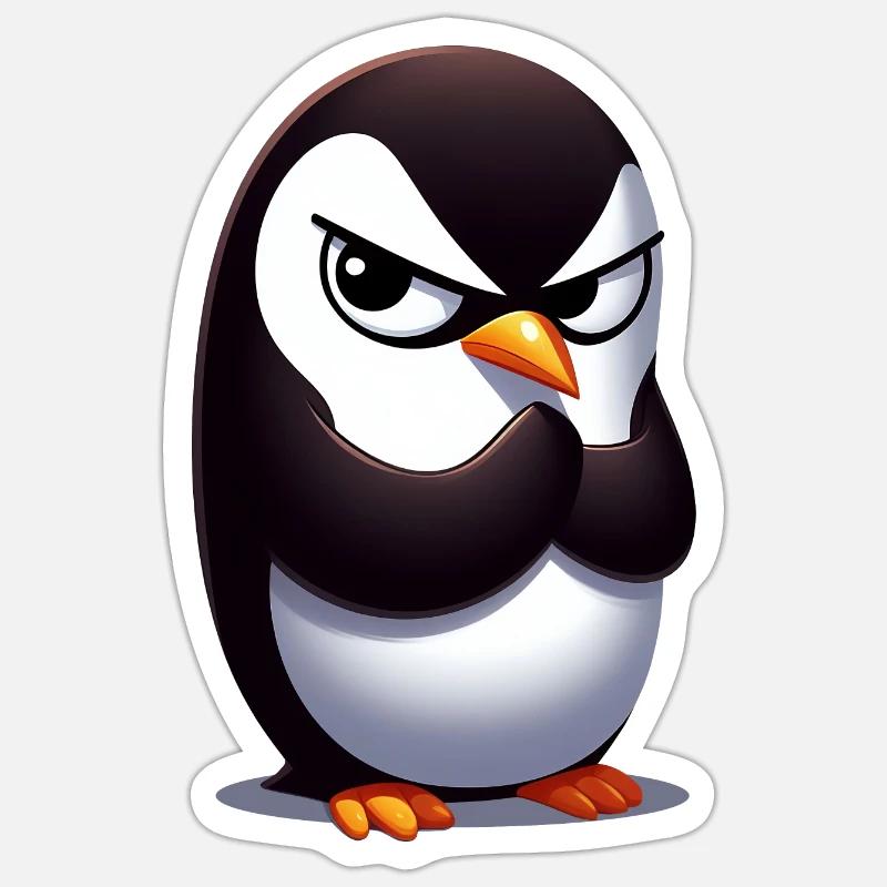 Penguin Funny Animals Sticker size S (10 x 10 cm)