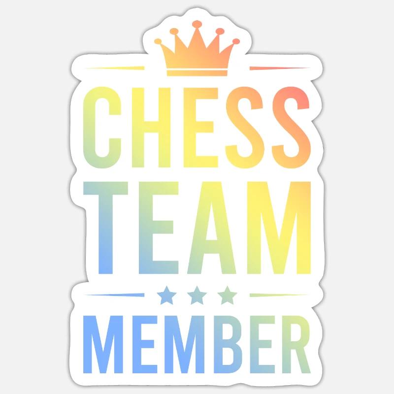 Chess Team Bunt - Sticker size S (10 x 10 cm) - white matte