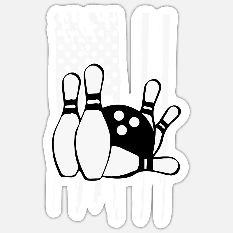 Bowling Lover Bowling Gift - Sticker size S (10 x 10 cm) - white matte