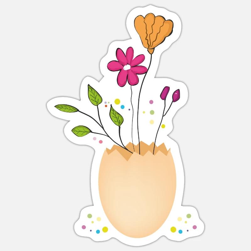 Happy Easter - Sticker size S (10 x 10 cm) - white matte
