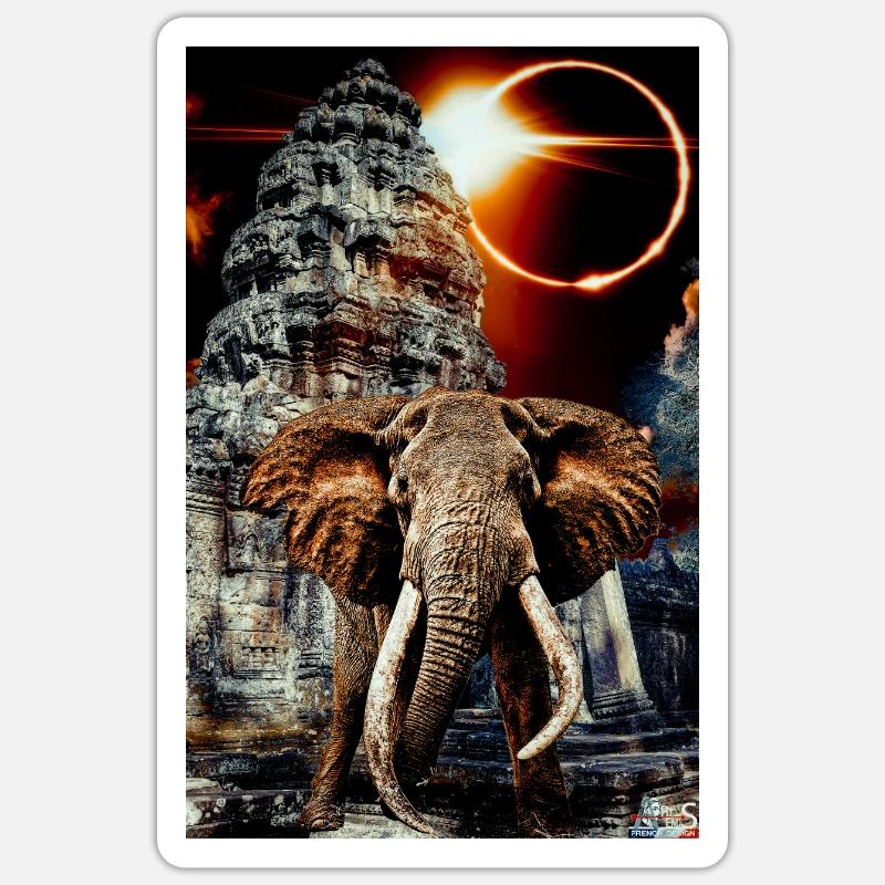 elephant final Sticker taille S (10 x 10 cm)