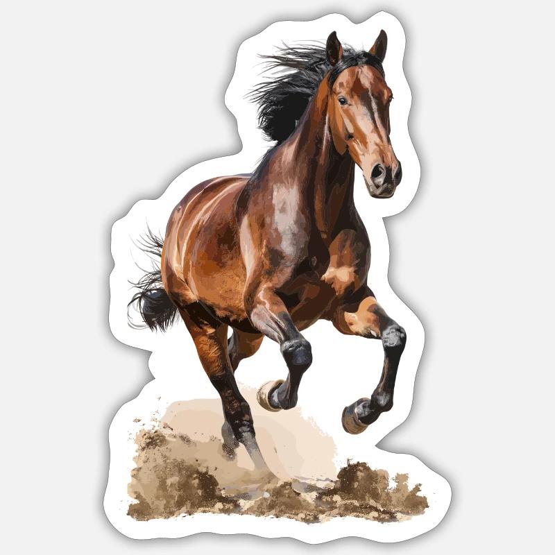 Cavalier Cheval Cavalier Y Sticker taille S (10 x 10 cm)