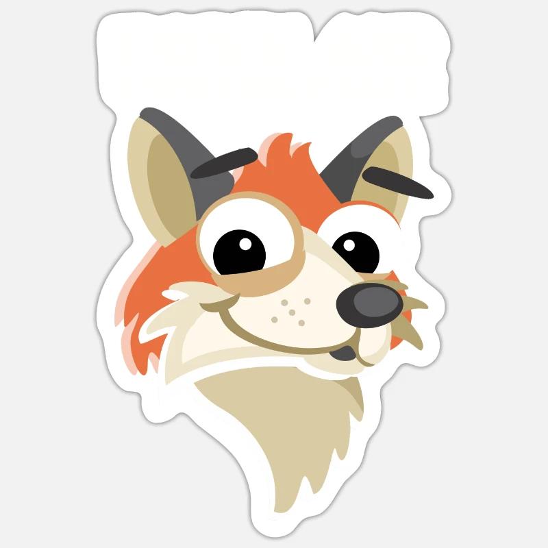 Naughty Fox Red Fox Foxy And Unpredictable Sticker size S (10 x 10 cm)
