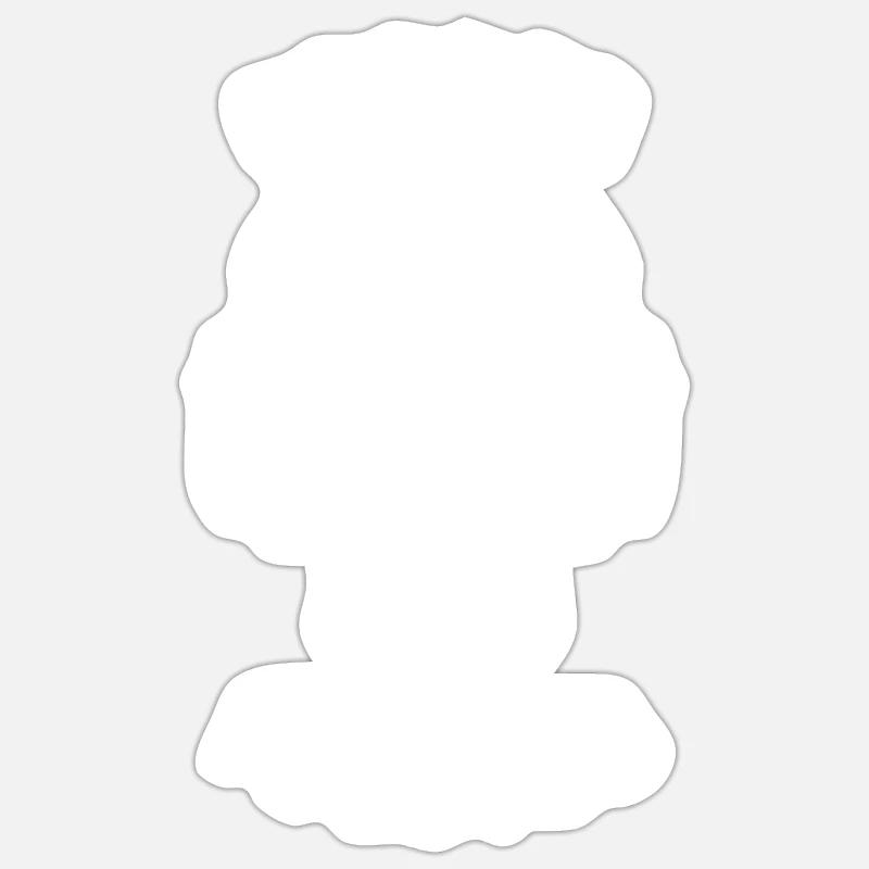 GABBER FOREVER - Sticker taille S (10 x 10 cm) - blanc mat