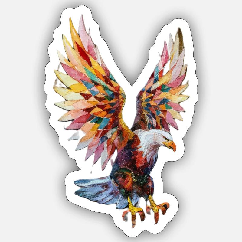 The Golden Eagle - Sticker size S (10 x 10 cm) - white matte