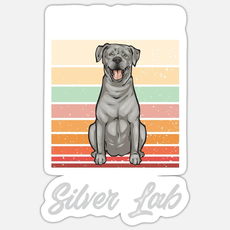Silver Labrador Retriever Silver Lab Sticker taille S (10 x 10 cm)